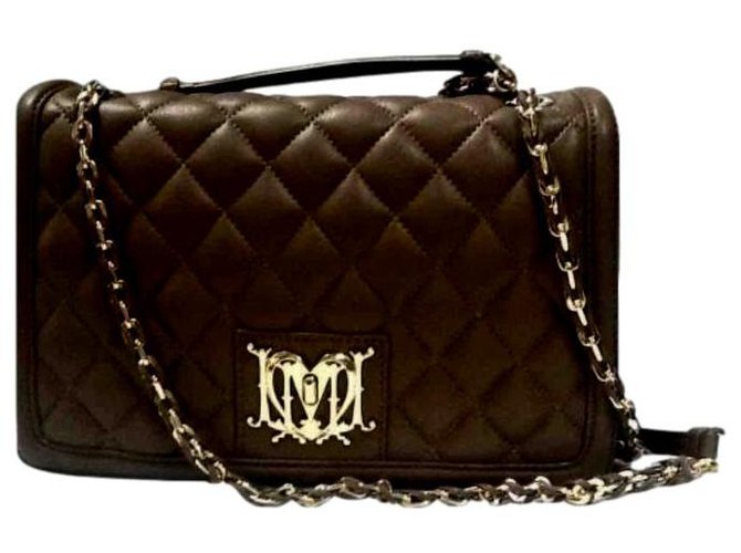 Love Moschino Handbags Brown Leather  ref.116863